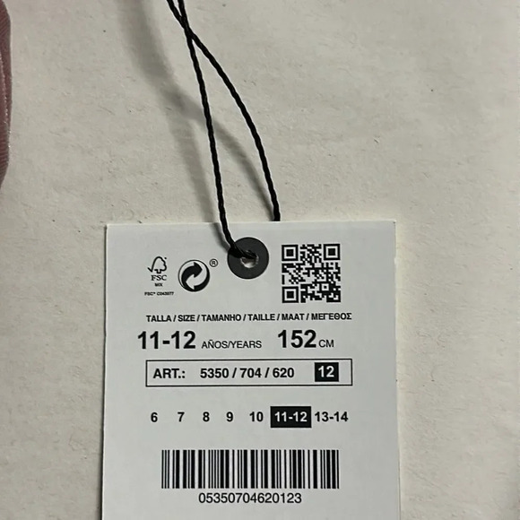 ZARA Kids | Pink | RUFFLED VELVET SKIRT - Picture 6 of 6